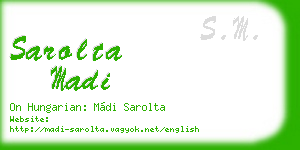 sarolta madi business card